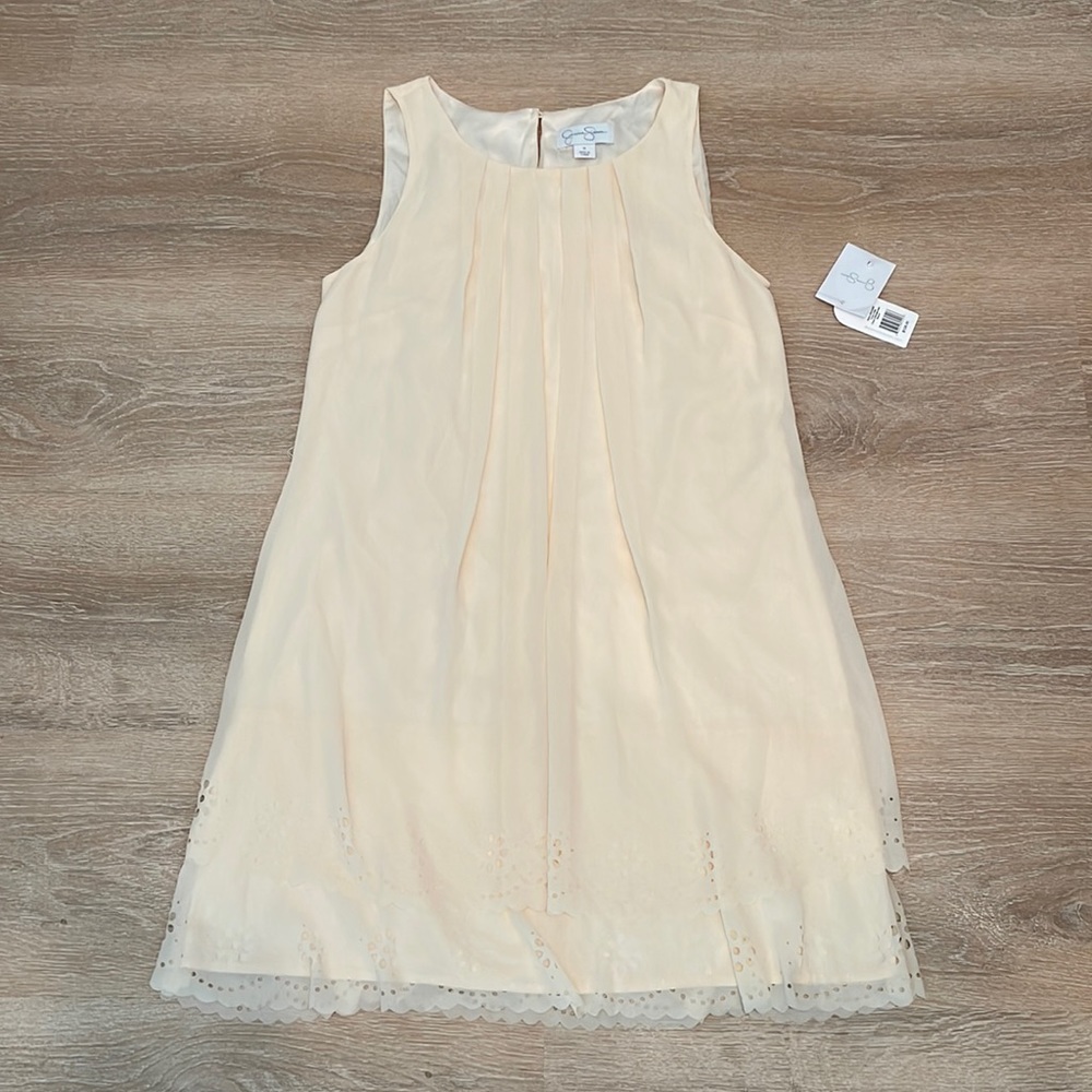 NEW Jessica Simpson Chiffon Dress, Cream, Size 8